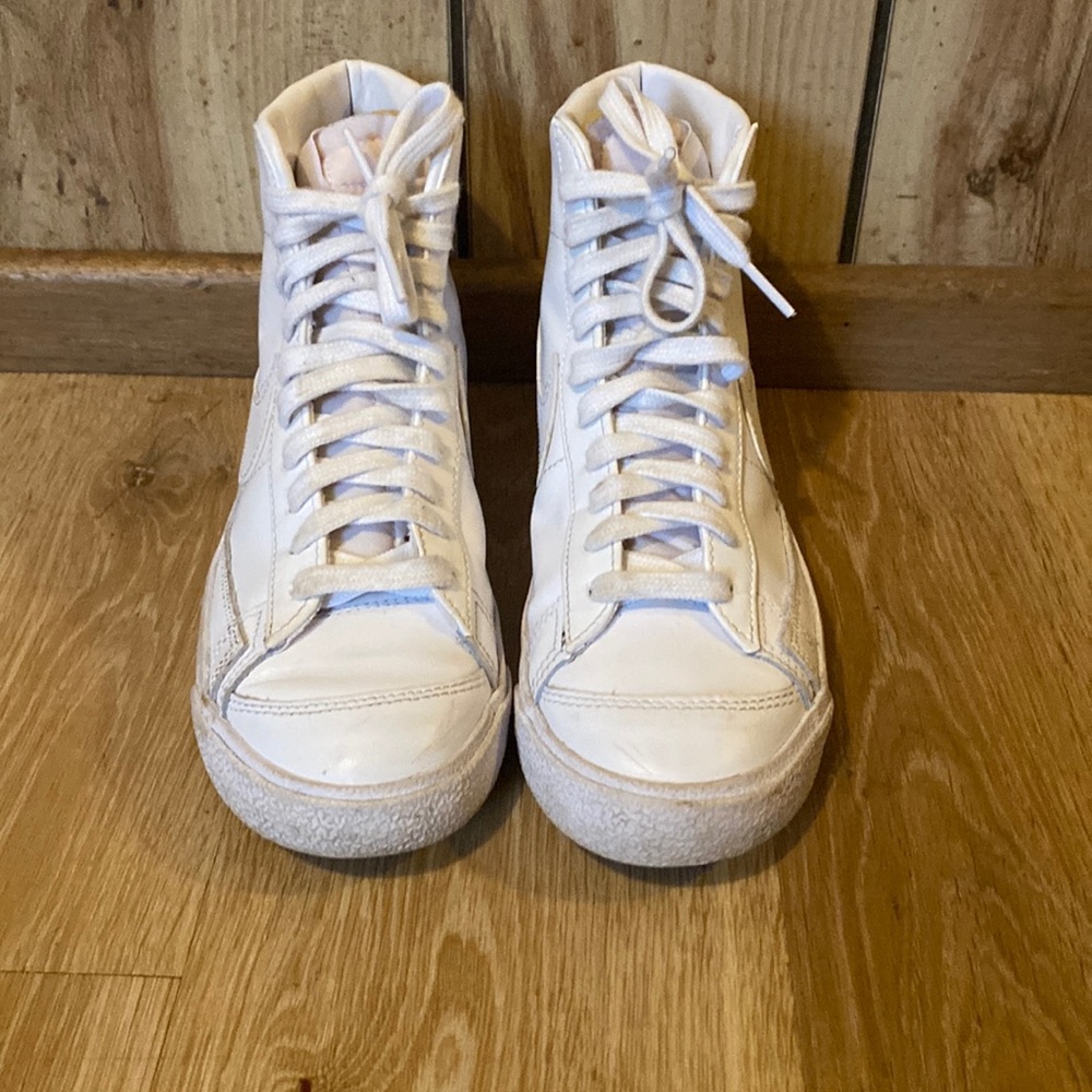 White Nike blazers